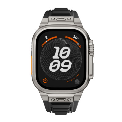 Dây Silicone Đầu Nối Kim Loại Tactical Style cho Apple Watch Ultra 1/2 & Apple Watch Series 4/5/6/7/8/9/SE/10 Size 44/45/46/49mm - Hàng Chính Hãng