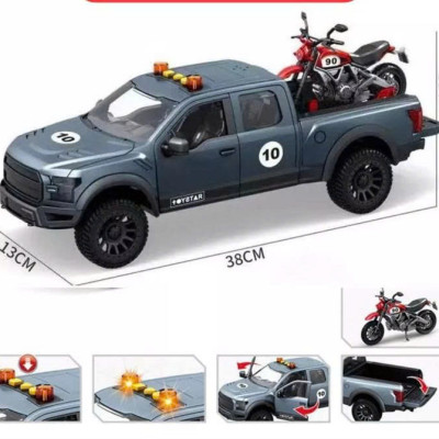 TOYSTAR - 666-90P Mô hình xe bán tải cảnh sát màu ghi (KT 41x16x19cm)