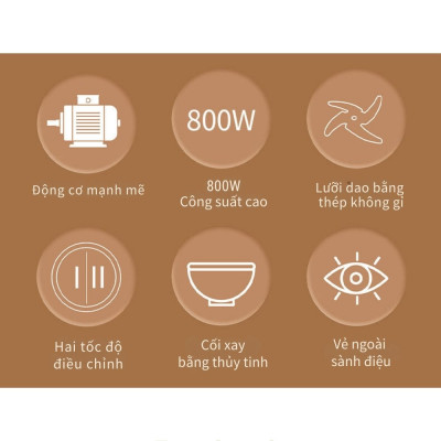 Máy xay thịt đa năng 2 IN 1 SOKANY SK-06008, máy xay thịt tỏi ớt công suất cao 800W, cối thủy tinh cao cấp chắc chắn, HÀNG CHÍNH HÃNG