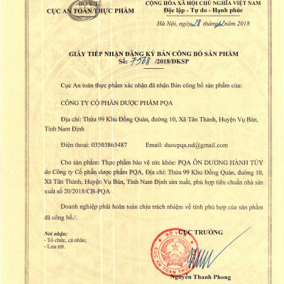 PQA Ôn Dương Hành Tủy là dược phẩm giúp thanh nhiệt, hỗ trợ giải độc gan và bảo vệ gan, giúp tăng cường chức năng gan, hạn chế tác hại của rượu bia, hóa chất đối với gan.