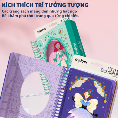 Đồ chơi thiết kế thời trang cho bé gái DIY 5 6 7 8 9 10 tuổi Mideer Little Designer