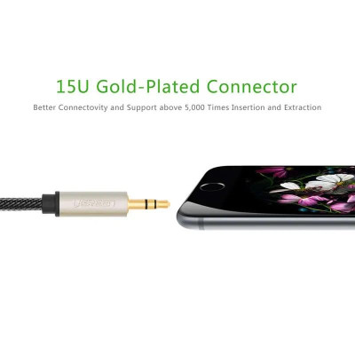 Ugreen UG40811AV128TK 2M màu Đen Cáp âm thanh 2 đầu 6.5mm dương cao cấp - HÀNG CHÍNH HÃNG
