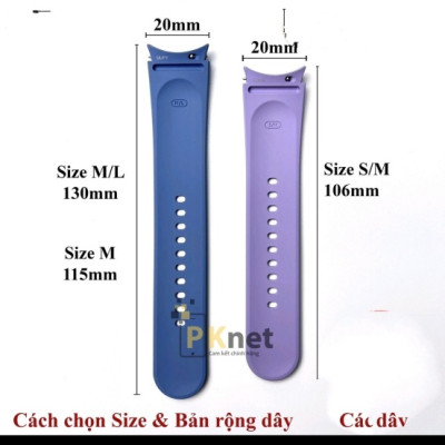 Dây Đeo Silicone Đồng hồ samsung watch 4/ watch 5- Hàng chính hãng