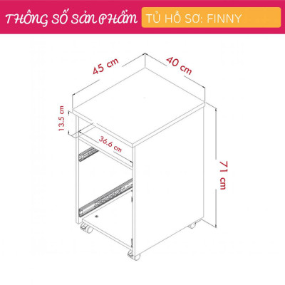 Tủ để tài liệu thiết kế sang trọng SMLIFE Finny