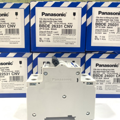 CB chống giật Panasonic RCBO 2P1E 16A-20A-25A-32A-40A-50A-63A - Hàng chính hãng