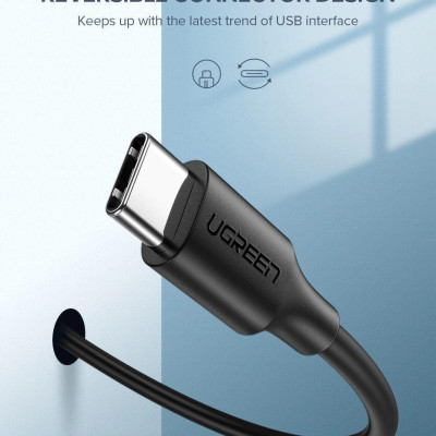 Ugreen UG60118US287TK 2M màu đen Dây USB 2.0 sang USB Type-C - HÀNG CHÍNH HÃNG