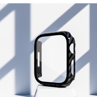 Case Bảo Vệ Mặt Kính Vân Carbon cho Apple Watch 4/5/6/SE/7/8/SE12 Size 40mm / 41mm / 44mm / 45mm - Hàng Chính Hãng