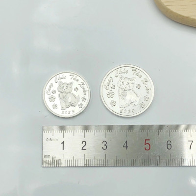 Đồng Xu Gió Đánh Gió Đánh Cảm Bạc Nguyên Chất S999 Chữ Cung Chúc Tân Xuân 2023 BẠC HIỂU MINH XDG15