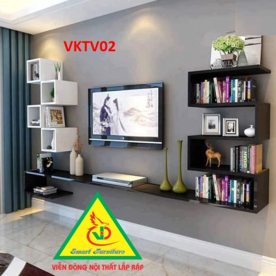 KỆ TI VI TREO TƯỜNG LẮP RÁP VKTV02 - NỘI THẤT LẮP RÁP