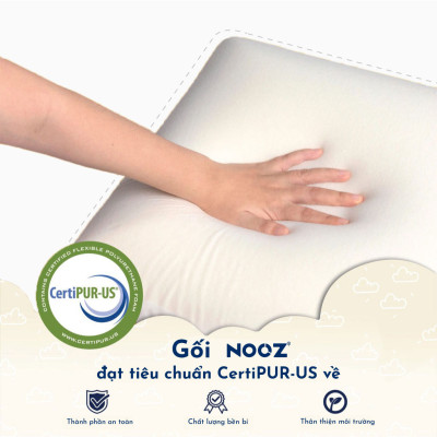 Gối Cao Su Non NOOZ Memory Foam Pillow Gối Công Thái Học Giảm Đau Mỏi Cổ Vai Gáy