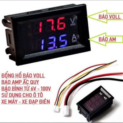 BỘ BÁO VON ẮC QUY TỪ 0V -100V  CAO CẤP