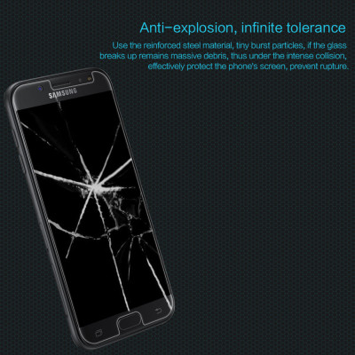 Miếng dán kính cường lực dành cho Samsung Galaxy J7 Pro hiệu HOTCASE HBO (độ cứng 9H, mỏng 0.3mm, vát 2.5D, độ trong chuẩn HD)- hàng nhập khẩu
