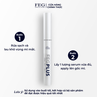 Dưỡng mi tế bào gốc FEG Plus Stem Cells ban ngày - Dài mi sau 14 ngày, không chứa Prostaglandins gây thâm mắt (5ml)