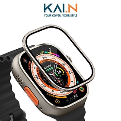 Kính Cường Lực Màn Hình Viền Nhôm Kai.N AluGlass Dành Cho Apple Watch Ultra_ Hàng Chính Hãng
