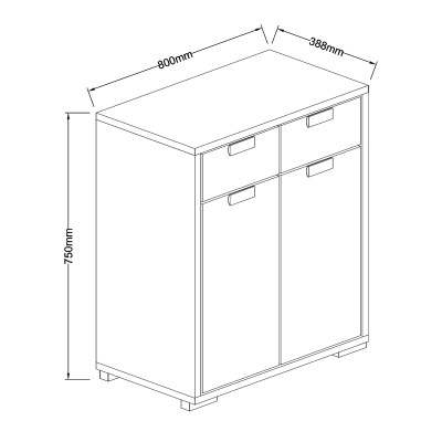 TỦ ĐỒ MINI 2 CÁNH ECOFURNIX GT2130 
