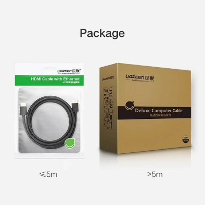 Ugreen UG60820HD104TK 1.5M v2.0 cáp Hdmi thuần đồng màu đen 19 + 1 - HÀNG CHÍNH HÃNG