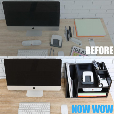 Kệ sách gỗ kệ sách mini trang trí bàn làm việc SMLIFE Atonio