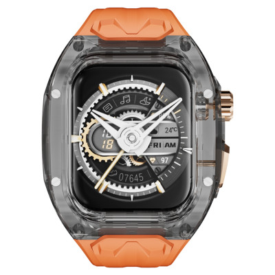 Ốp Case tích hợp dây đeo Lamborghini Style cho Apple Watch Series 4/5/6/SE/7/8/9/SE1,2 Size 44mm/45mm - Hàng Chính Hãng