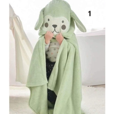 Áo Choàng Cho Bé Có Mũ Lông Cừu MINIIN - Áo Choàng Tắm Dùng Ở Nhà Hoặc Đi Biển - Hàng Chính Hãng