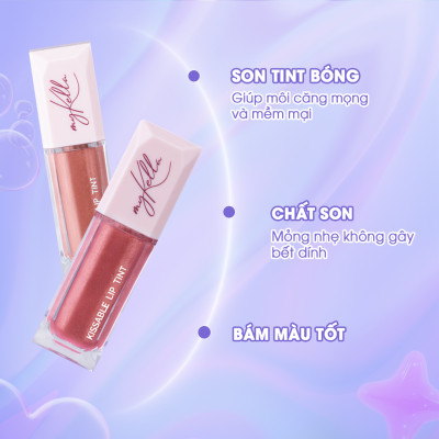 Son Bóng myKella Dưỡng Ẩm Lâu Trôi Màu Cam Đất