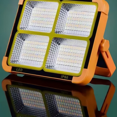 Đèn pha năng lượng mặt trời KG316 led siêu sáng và 5 chế độ có cổng Usb dùng làm sạc dự phòng, chống nước IP 100w- Hàng chính hãng