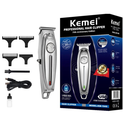 Tông đơ cắt tóc bấm viền Kemei KM-1949 (Hàng Chính Hãng )