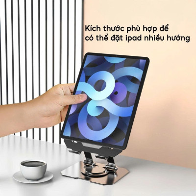 Giá Đỡ Máy Tính Bảng, Điện Thoại L08 Xoay 360 Độ kim loại siêu chắc