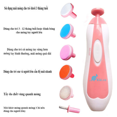Bộ dũa móng tay 6 đầu dũa đa năng cho mẹ và bé