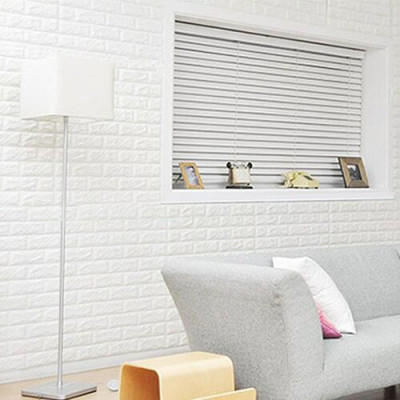 Bộ 20 Tấm Xốp Dán Tường 3D Giả Gạch Màu Trắng 70cmx77cm