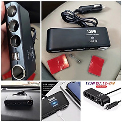 Bộ Chia Tẩu Sạc Ô Tô 4 Cổng USB Kép Loại Tốt: Công Suất 120W và Lõi Đồng Chịu Nhiệt