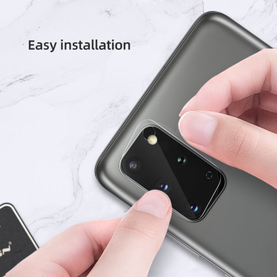 Bộ 2 Miếng dán kính cường lực camera Samsung Galaxy S20 Plus mỏng 0.22mm hiệu Nillkin InvisiFilm độ cứng 9H chống vân tay không ảnh hưởng chất lượng ảnh chụp - Hàng nhập khẩu