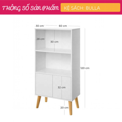 Giá sách đẹp trang trí gia đình SMLIFE Bulla