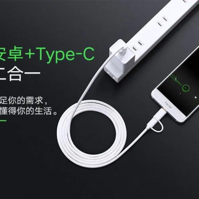 Ugreen UG30380US142TK 1.5M màu trắng Cáp USB-A sang Micro USB + USB-C cao cấp - HÀNG CHÍNH HÃNG