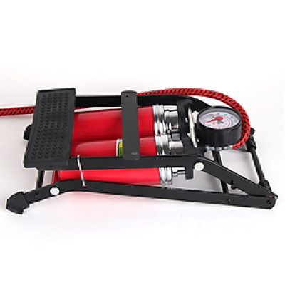 Bơm đạp chân 2 ống cao cấp để bơm xe đạp, xe máy, ô tô, bóng, phao