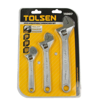 BỘ 3 MỎ LẾT CÁN TRƠN 6/8/10 INCH TOLSEN 15007 - HÀNG CHÍNH HÃNG