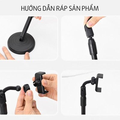 Giá Đỡ Điện Thoại DC01 Có Điều Chỉnh Chiều Cao Được 32cm - Hàng chính hãng