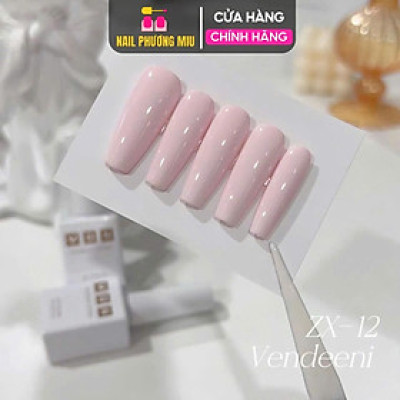 Sơn Gel Màu Hồng Phấn VENDEENI ZX-12 Làm Nail Siêu Xinh, Đậm Mướt, Lên Màu Chuẩn, Bền Màu Móng Bóng Nữ Women