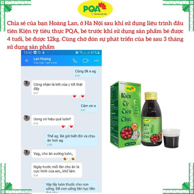 Kiện Tỳ Tiêu Thực PQA Giúp Giảm Các Triệu Chứng Ra Mồ Hôi Trộm, Hỗ Trợ Cho Trẻ Hay Ăn Chóng Lớn Hộp 125ml