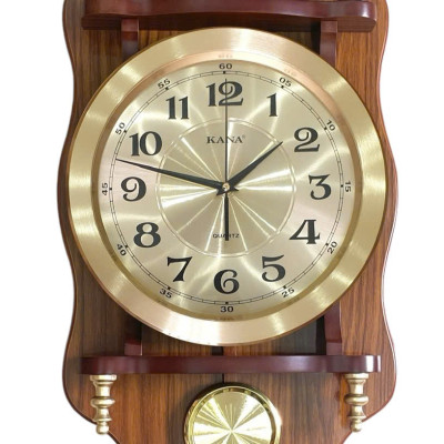 Đồng hồ quả lăc gỗ treo tường KN-S68HT(59x33cm)