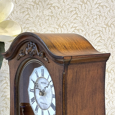 Đồng hồ để bàn hiệu RHYTHM - JAPAN CRH165NR06 Wooden Table Clocks