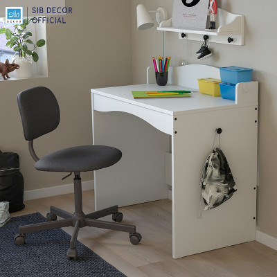 Bàn Học Tập Cho Bé, Bàn Làm Việc Cá Nhân Nhỏ Màu Trắng SIB Decor BLV77