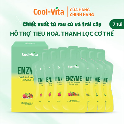 Combo 2 Hộp Nước Uống Bổ Sung Enzyme Chiết Xuất Từ Trái Cây và Rau Củ Hỗ Trợ Tiêu Hoá, Thanh Lọc Cơ Thể Coolvita