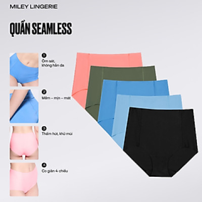 Combo 5 Quần Lót Nữ Không Viền Chất Mịn Thoáng SEAMLESS Miley Lingerie 