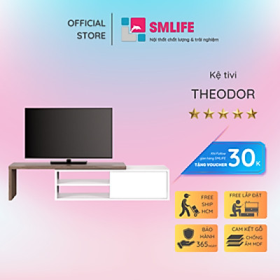 Tủ kệ tivi phòng ngủ từ gỗ công nghiệp SMLIFE Theodor