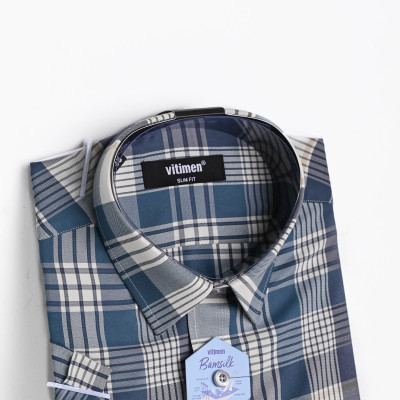 Áo sơ mi nam Vitimen ngắn tay form Slim fit