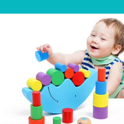 Đồ Chơi Gỗ Bộ Xếp Gỗ Cân Bằng Hình Mặt Trăng