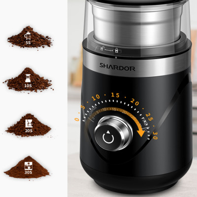 Máy xay hạt cà phê và các loại hạt ngũ cốc Shardor CG638B  Cối 2 lưỡi xay,  Công suất:  150W - Hàng Chính Hãng