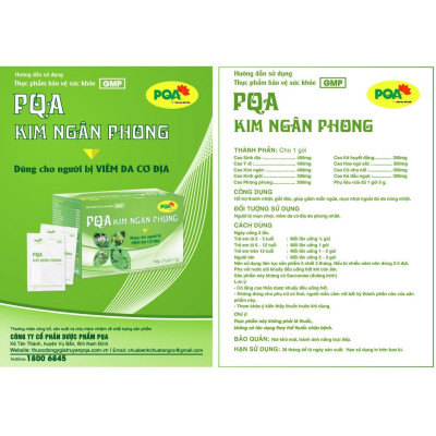 Kim Ngân Phong PQA Hỗ Trợ Thanh Nhiệt Giải Độc, Mụn Nhọt Ngoài Da Viêm Da Cơ Địa Hộp 25 Gói