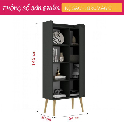 Kệ sách trang trí kiểu nhỏ gọn SMLIFE Bromagic