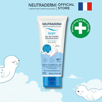 Sữa Tắm Gội Cho Bé 3 Trong 1 NEUTRADERM Làm Sạch Nhẹ Nhàng An Toàn Cho Da Bé